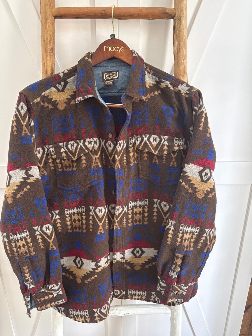 C.E. Schmidt Workwear Men’s Shirt Aztec Southwestern Brown Large